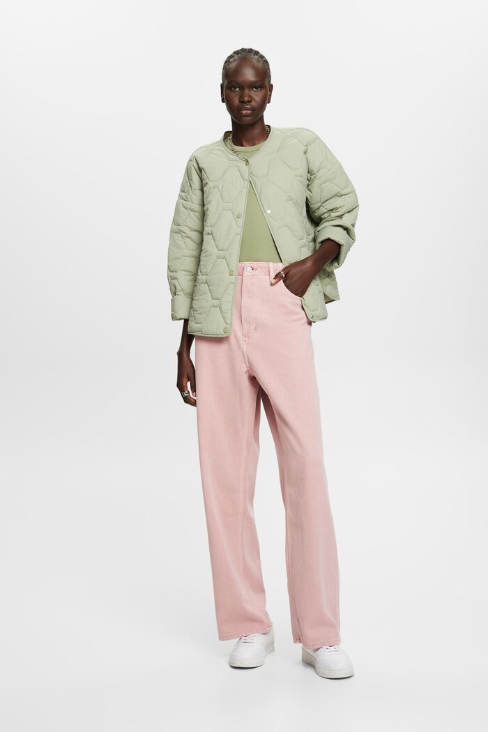 Keprové kalhoty, široké nohavice, 100 % bavlna, OLD PINK, detail image number 1