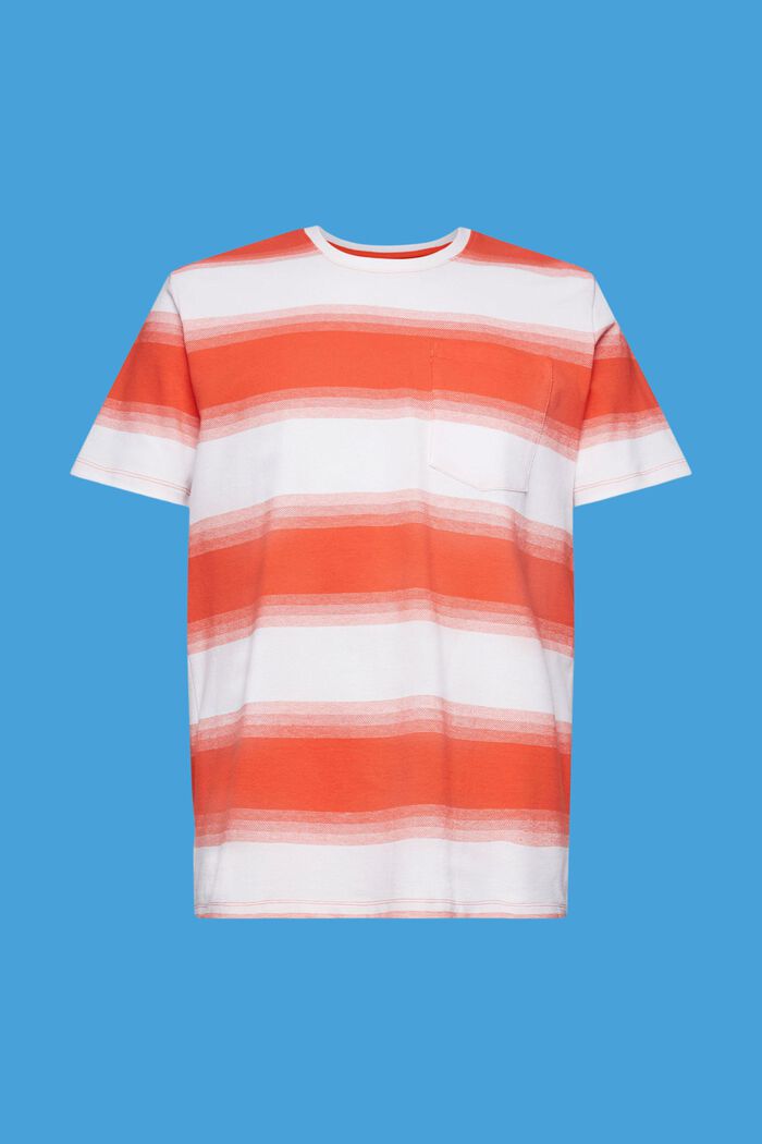 Pruhované tričko z bavlněného piké, ORANGE RED, detail image number 6