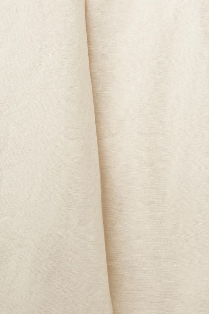 Kalhoty na knoflíky, směs lnu a bavlny, CREAM BEIGE, detail image number 6