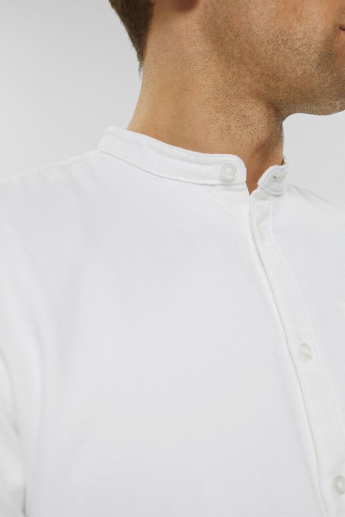 Košile se stojáčkem z bavlny, WHITE, detail image number 2