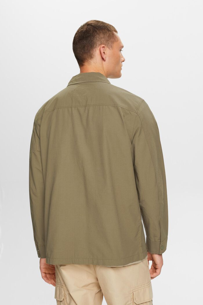 Košile ve stylu utility, směs s bavlnou, KHAKI GREEN, detail image number 4