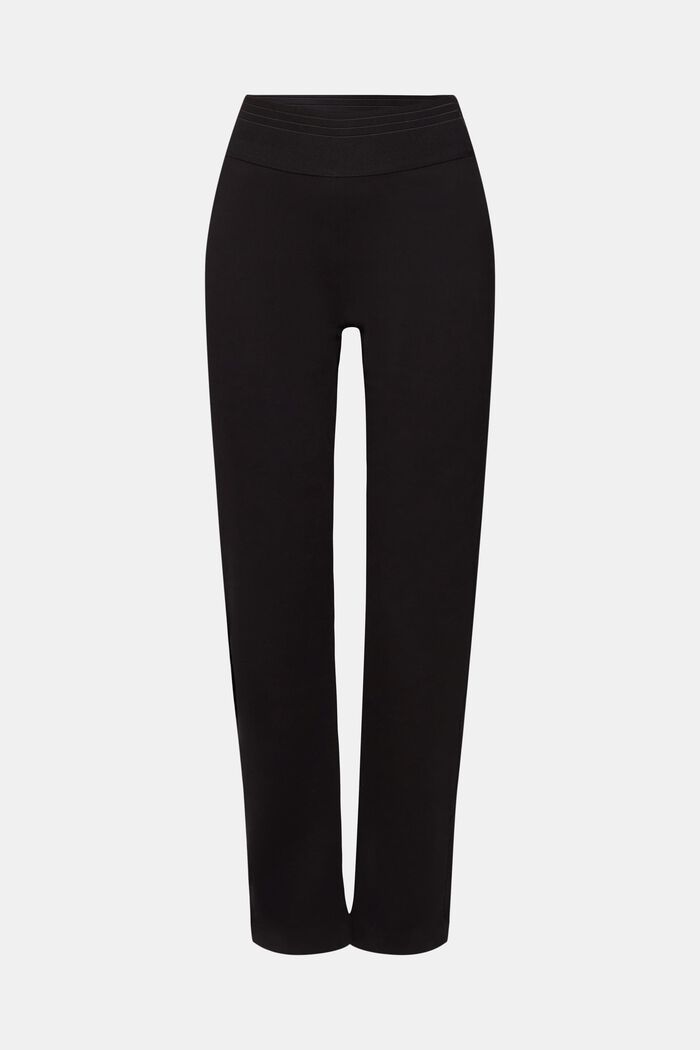 Kalhoty s rozparky na spodním lemu nohavic, na zip, BLACK, detail image number 7