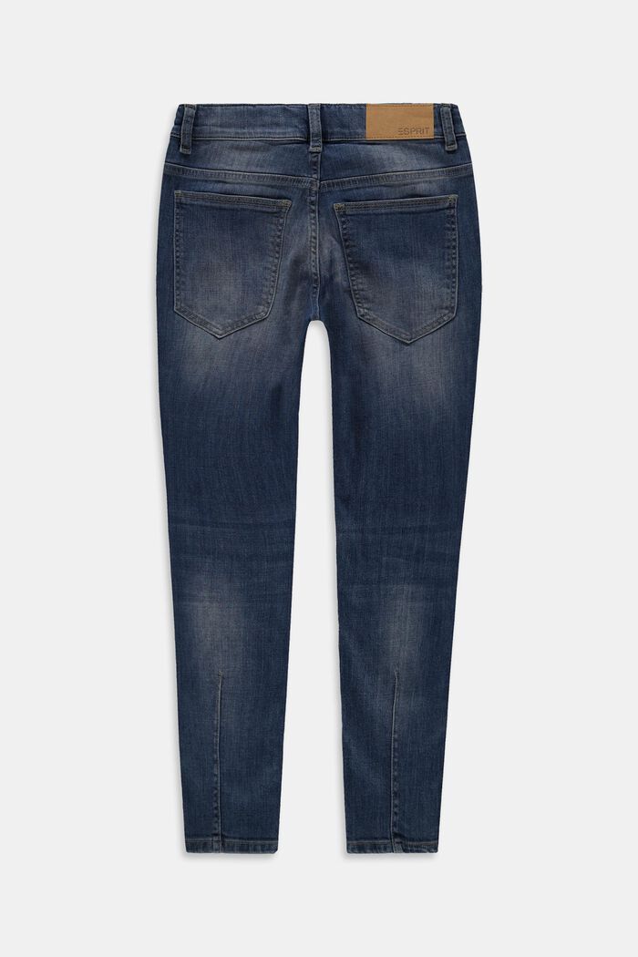 seprané strečové džíny s nastavitelným pasem, BLUE MEDIUM WASHED, detail image number 1
