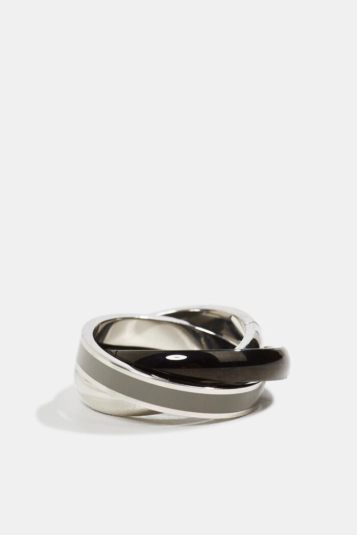 Trojitý prsten z nerezové oceli, DARK GREY, detail image number 0