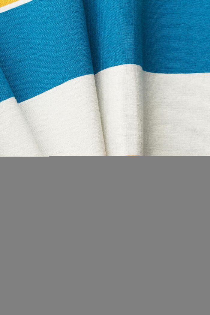 Žerzejové tričko s pruhovaným vzorem, TEAL BLUE, detail image number 5