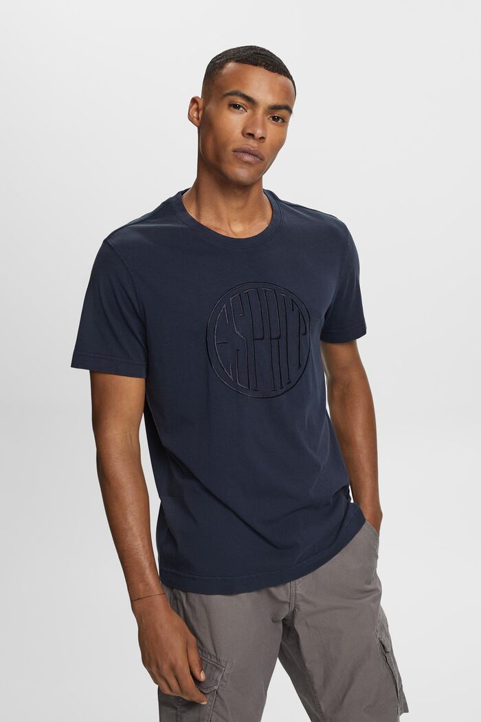 Tričko s vyšitým logem, 100% bavlna, NAVY, detail image number 0