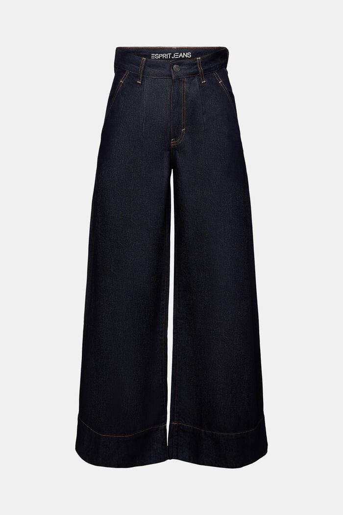 Kalhoty chino se širokými nohavicemi a sklady, BLUE RINSE, detail image number 7