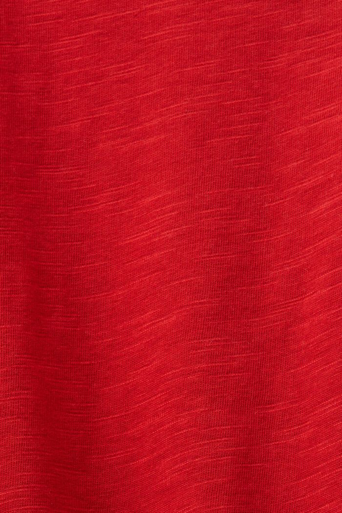 Žerzejové tričko s dlouhým rukávem, 100% bavlna, DARK RED, detail image number 5