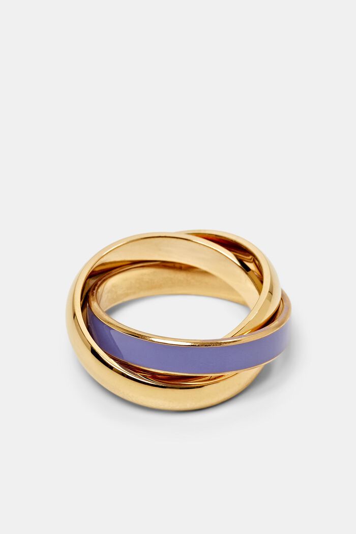 Trojitý prsten z nerezové oceli, GOLD, detail image number 0