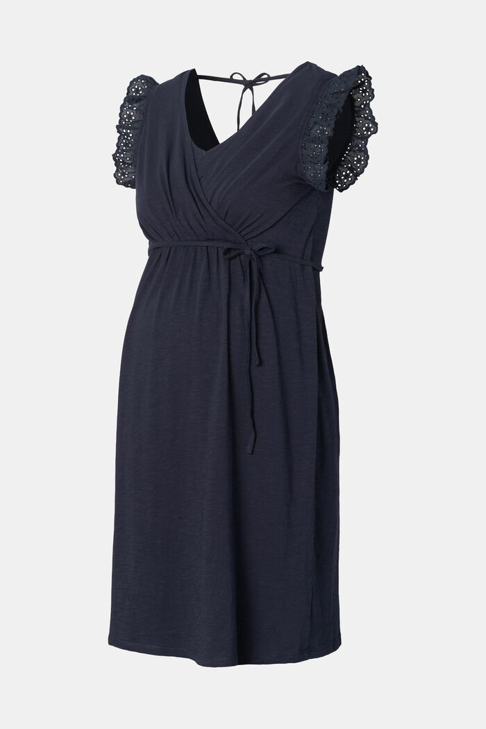 Žerzejové šaty z bio bavlny, NIGHT SKY BLUE, detail image number 6