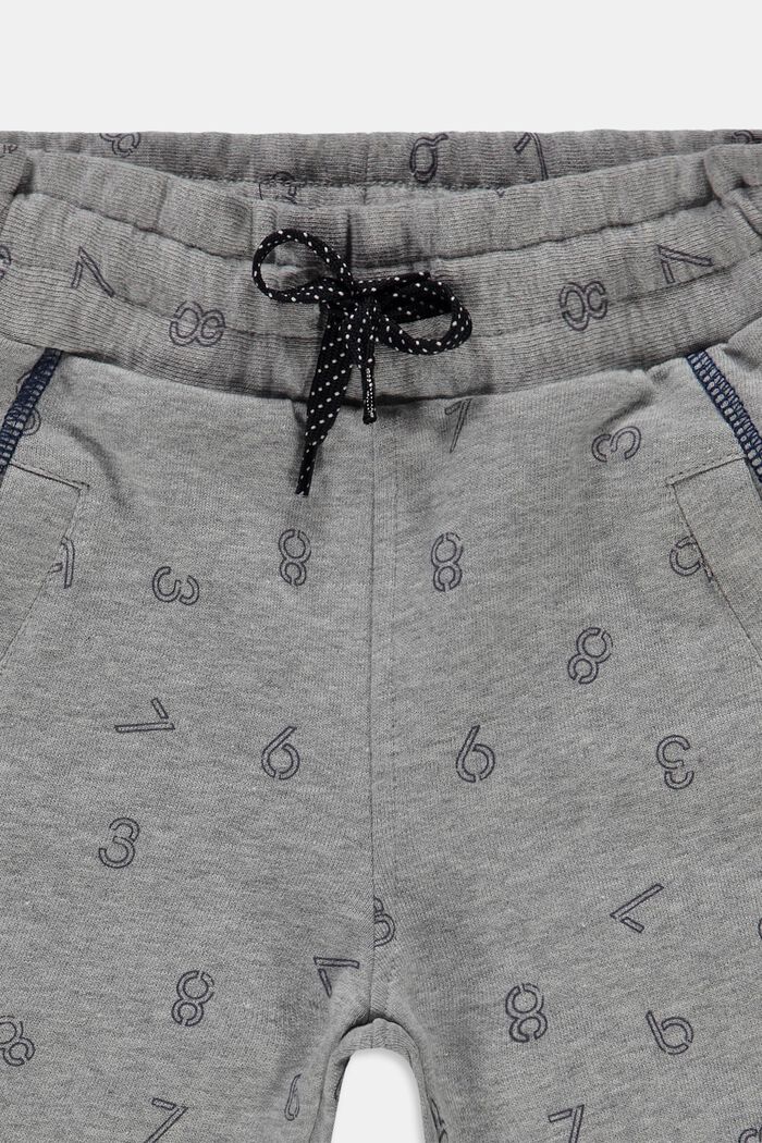 Krátké teplákové kalhoty s natištěnými čísly, LIGHT GREY, detail image number 2