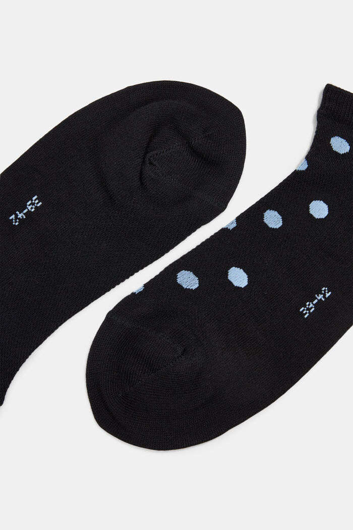 2 ks v balení: Nízké ponožky s puntíky, BLACK, detail image number 1