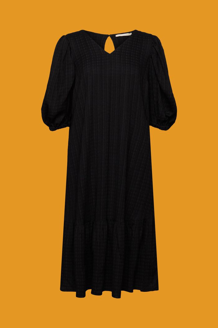 Strukturované midi šaty, BLACK, detail image number 6