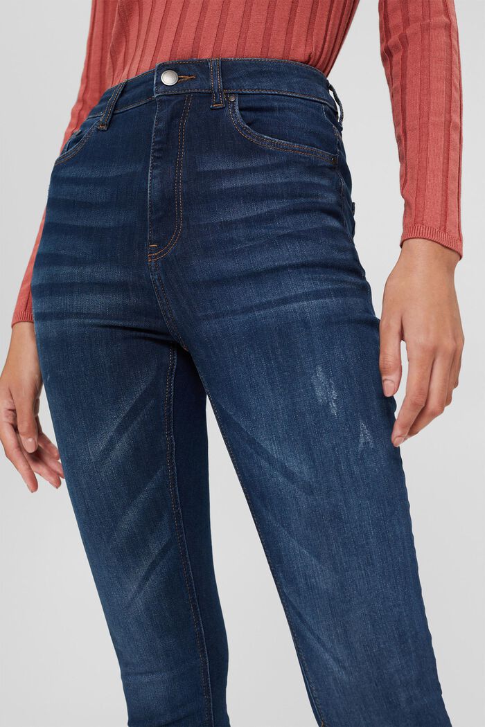 Superstrečové džíny, bio bavlna, BLUE DARK WASHED, detail image number 2