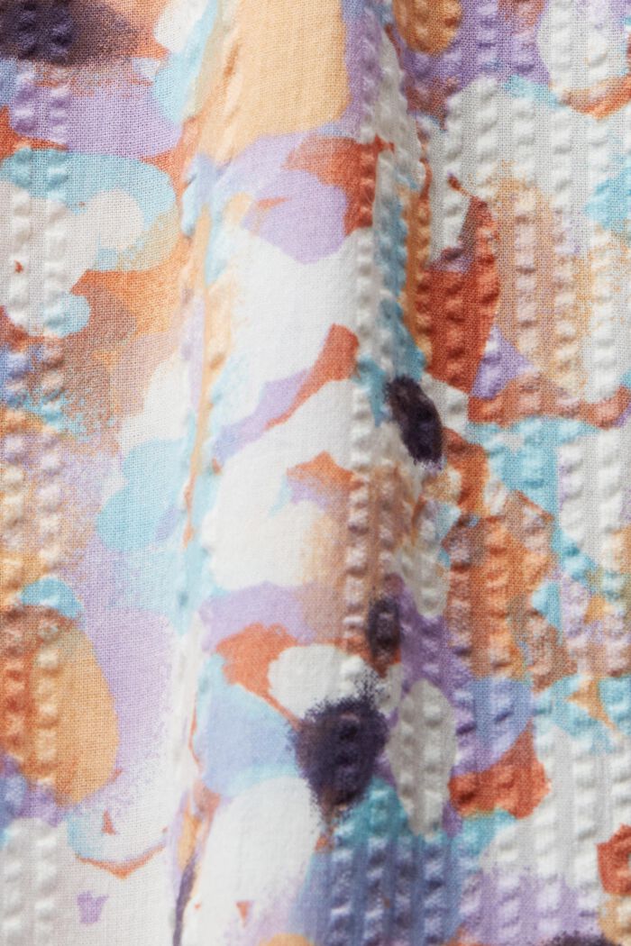 Šaty ze strukturované bavlny, PURPLE, detail image number 4