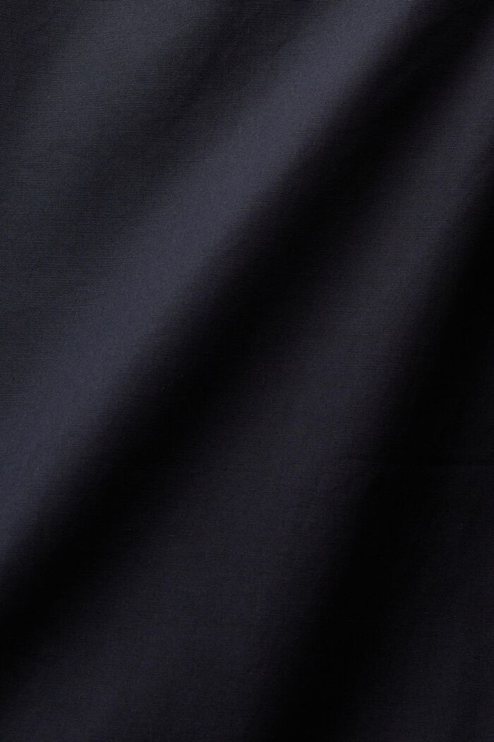 Popelínový overal se širokými nohavicemi a opaskem, BLACK, detail image number 4