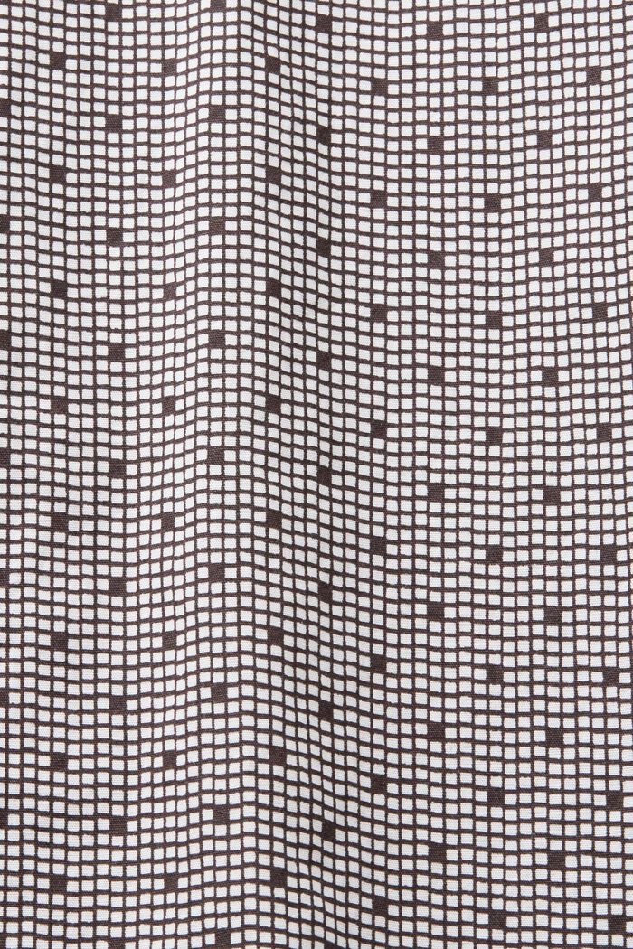 Propínací vzorovaná košile, 100% bavlna, DARK BROWN, detail image number 4