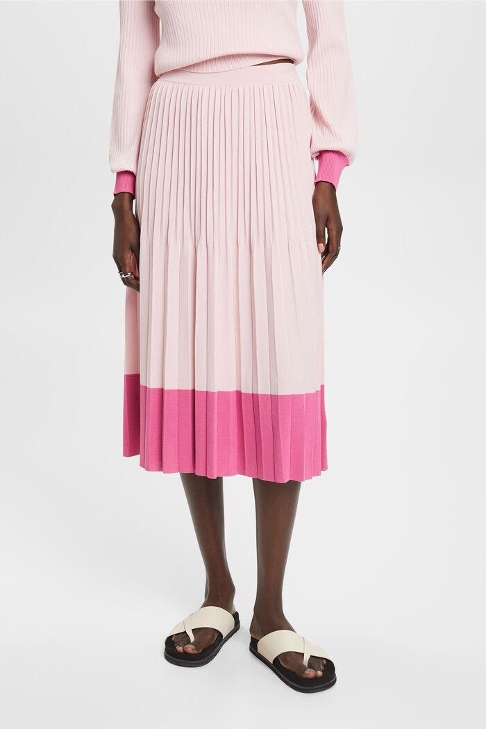 Plisovaná midi sukně, PINK, detail image number 0