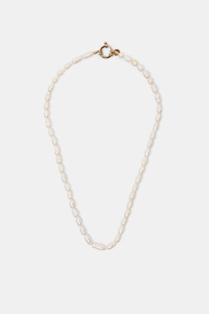 Perleťový náhrdelník, nerezová ocel, GOLD, overview