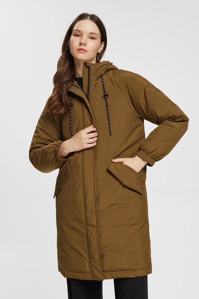 Kabát s kapucí, KHAKI GREEN, detail image number 0