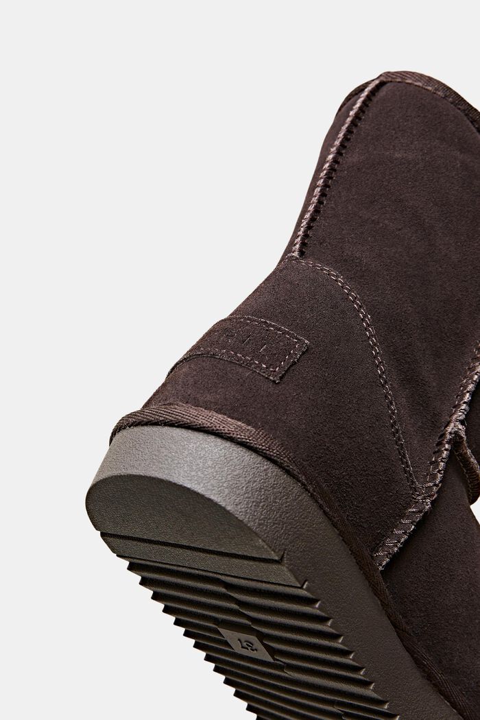 Velurové zimní boty s podšívkou z imitace kožešiny, DARK BROWN, detail image number 3
