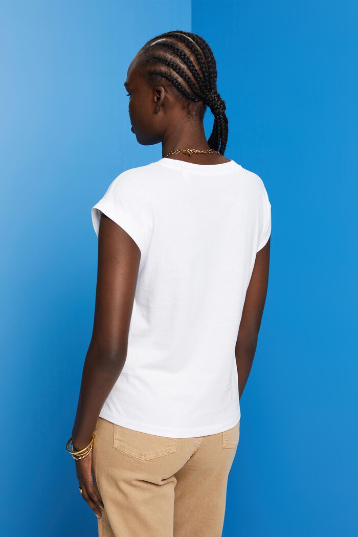 Bavlněné tričko, WHITE, detail image number 3