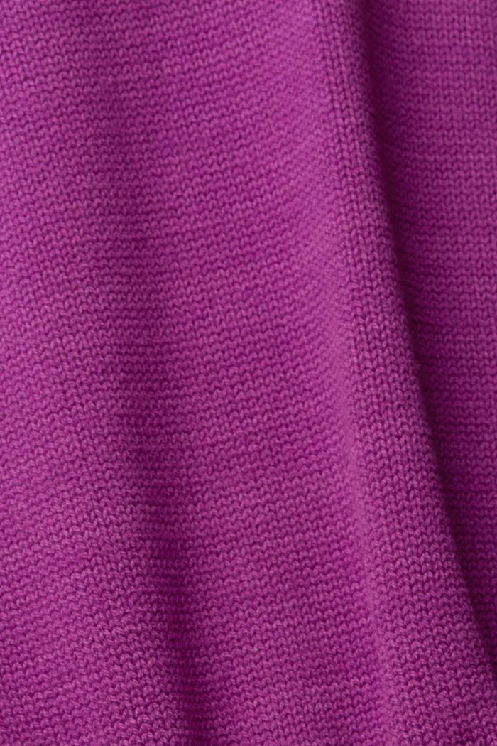Pletený pulovr s nízkým rolákem, VIOLET, detail image number 1