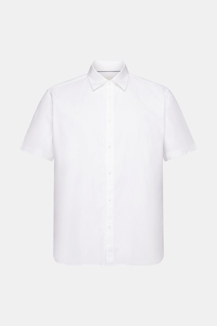 Bavlněná košile z udržitelné bavlny, s krátkým rukávem, WHITE, detail image number 5
