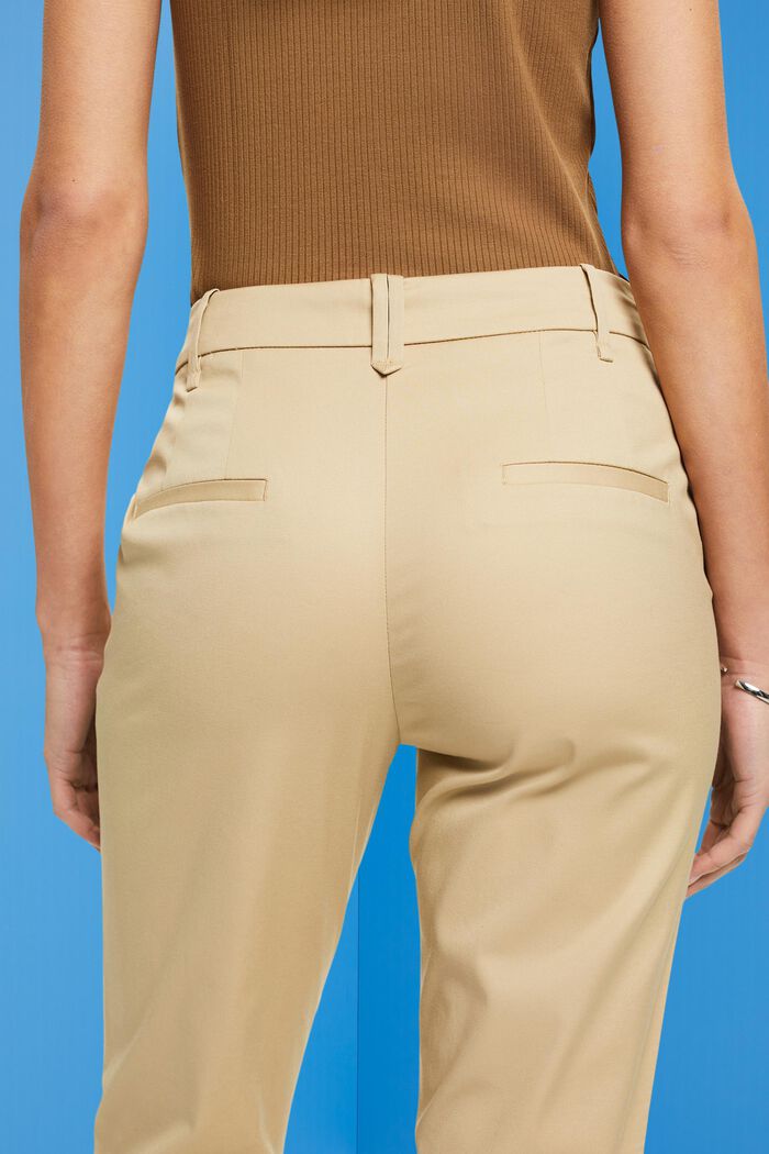 Kalhoty Slim Fit s vysokým pasem, SAND, detail image number 2