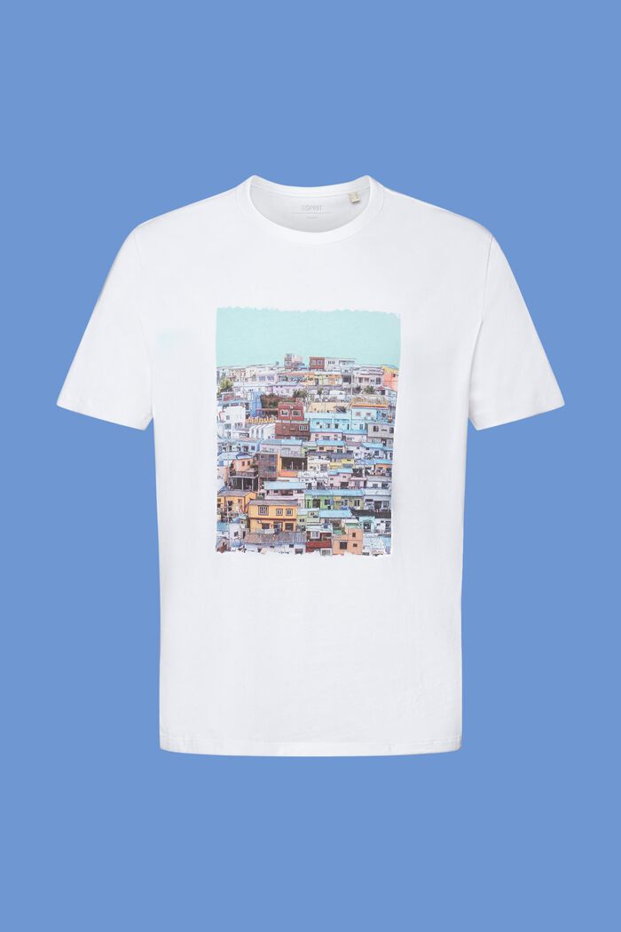 Potištěné žerzejové tričko, 100% bavlna, WHITE, detail image number 6