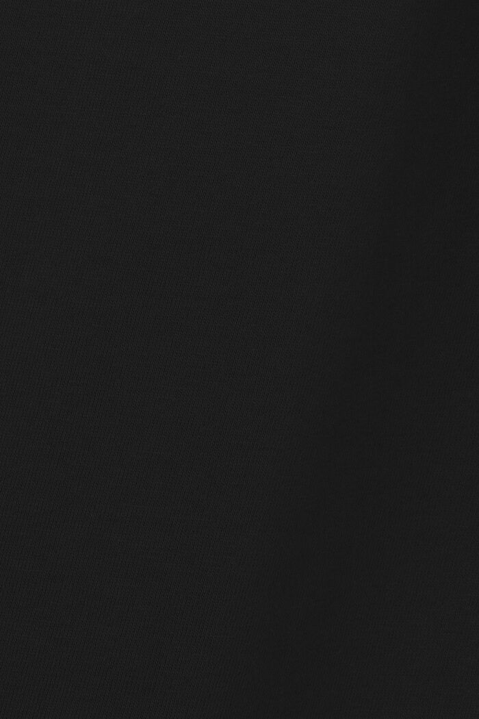 Unisex flísová mikina s logem, z bavlny, BLACK, detail image number 5