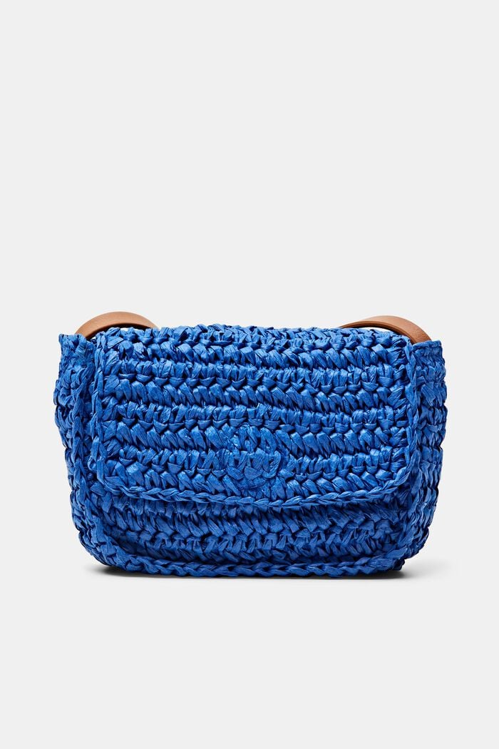 Háčkovaná kabelka s klopou a přes rameno, BRIGHT BLUE, detail image number 0