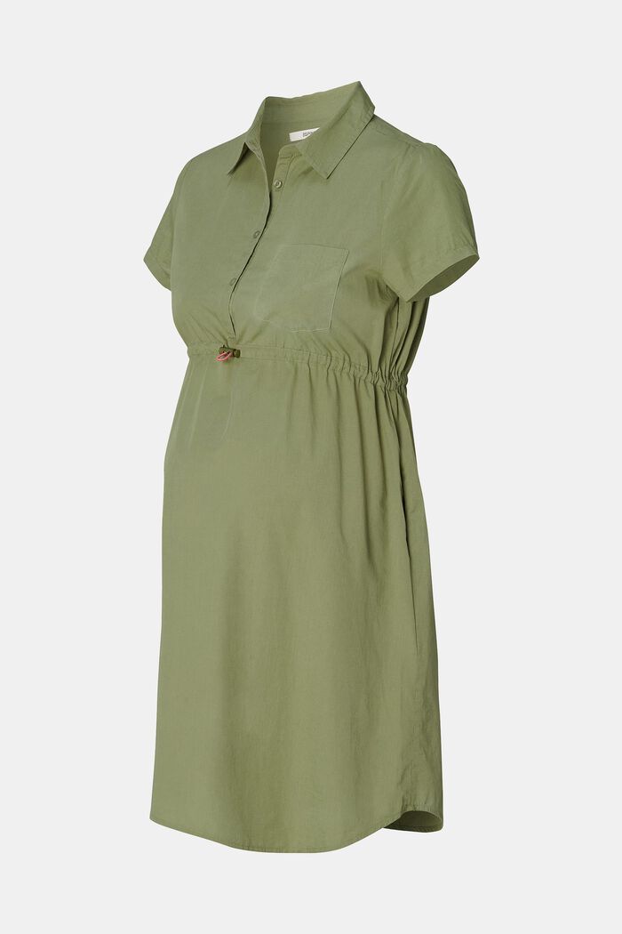MATERNITY Košilové šaty na kojení, OLIVE GREEN, detail image number 5