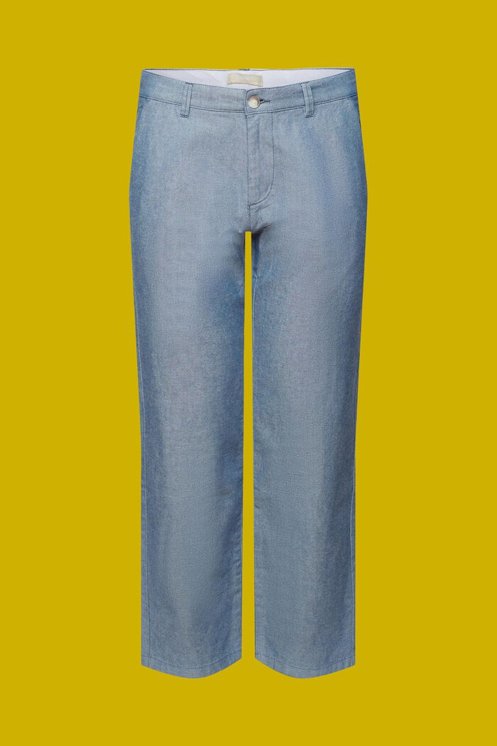 Kalhoty chino, se strukturou, 100% bavlna, BLUE, detail image number 7