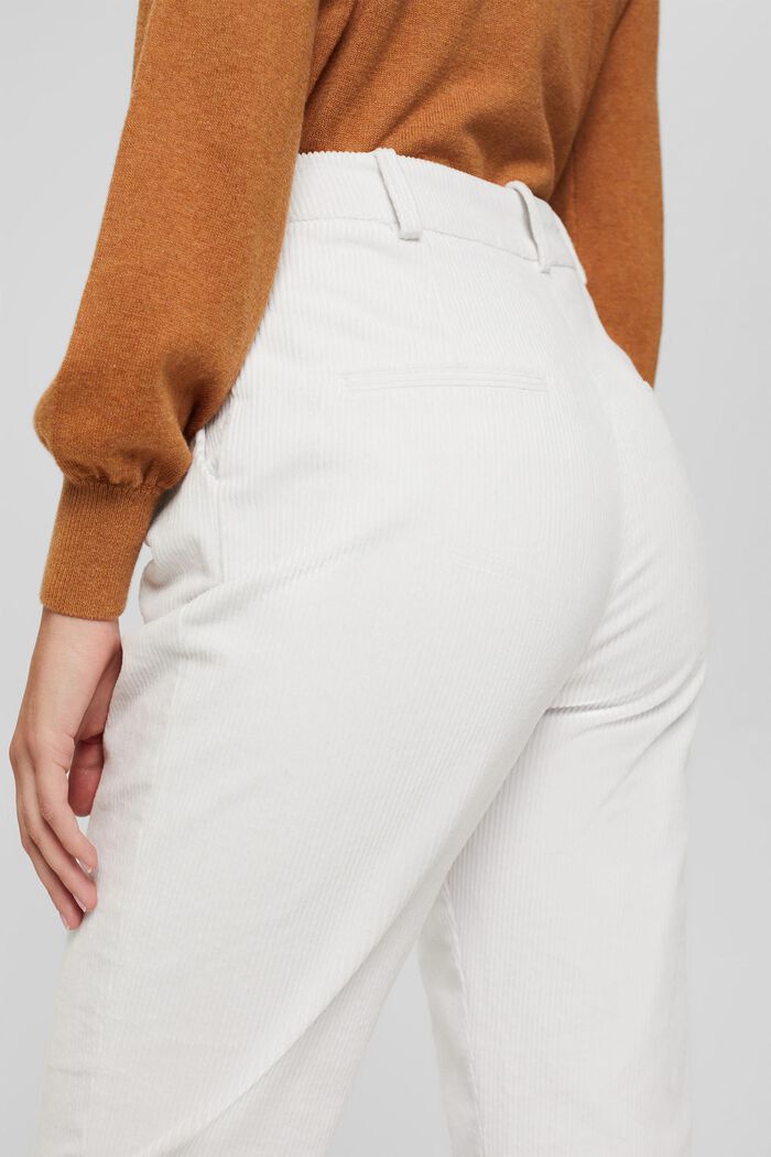 Manšestrové kalhoty s kalhotovým rozparkem na knoflíky, ze 100% bavlny, ICE, detail image number 5