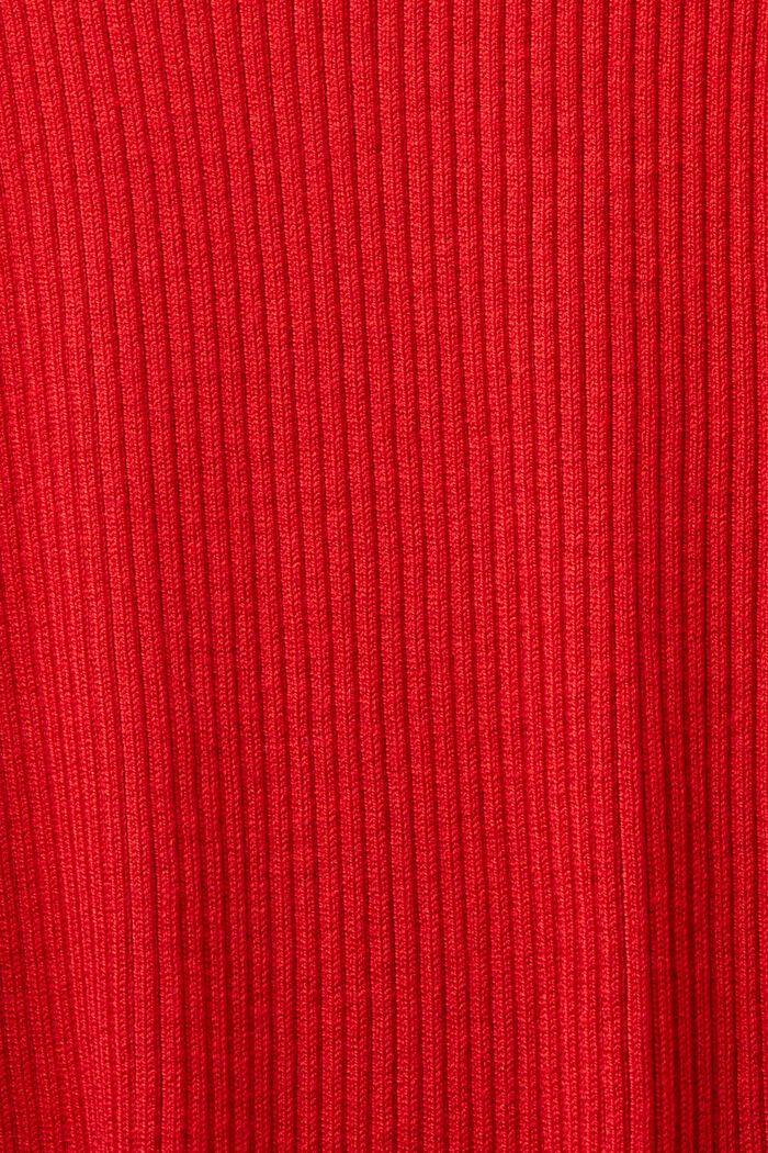 Kardigan z žebrové pleteniny, RED, detail image number 4