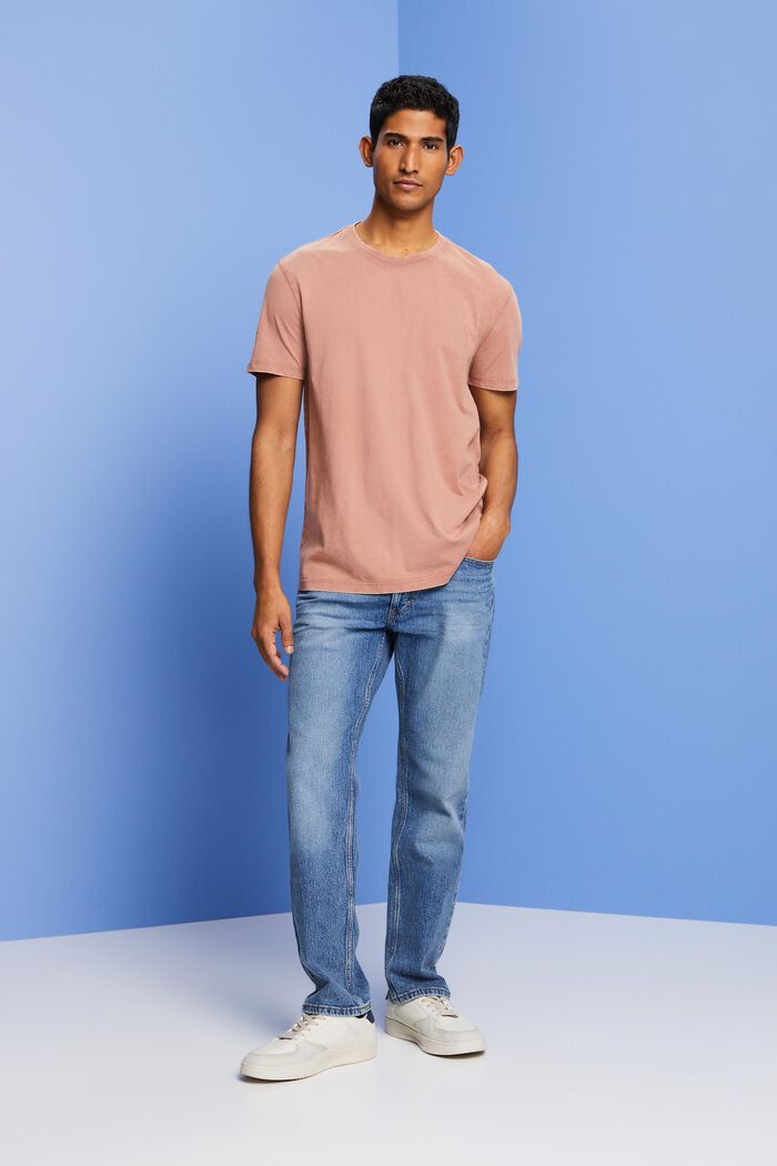 Žerzejové tričko, barvené po ušití, 100% bavlna, DARK OLD PINK, detail image number 4