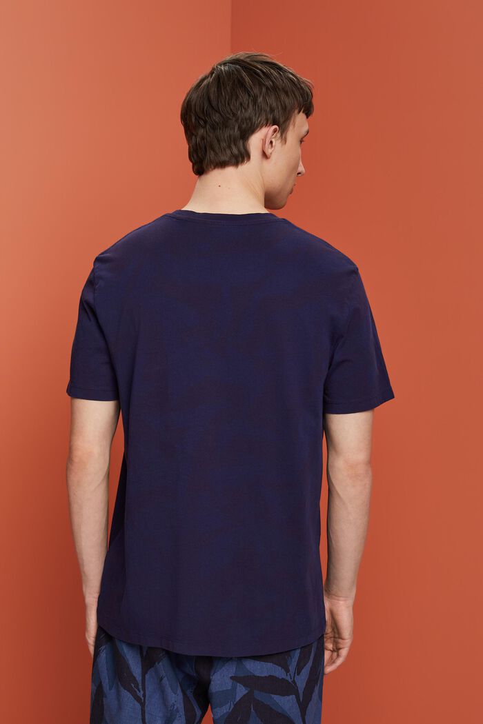 Tričko s kulatým výstřihem ke krku, 100% bavlna, DARK BLUE, detail image number 3