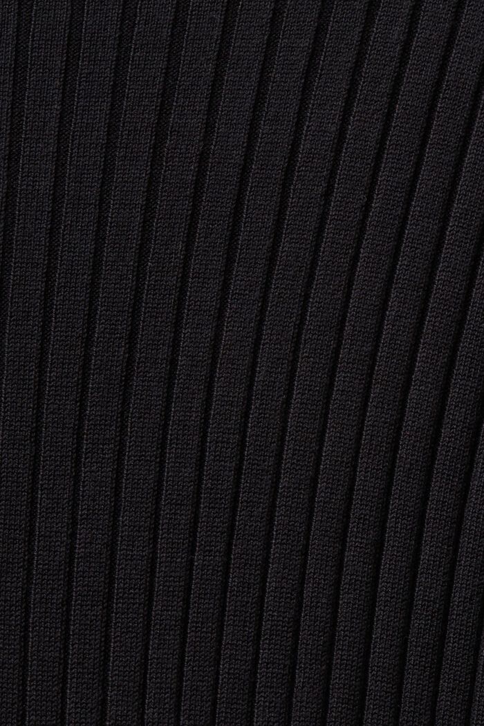 Maxi šaty z žebrovaného úpletu, BLACK, detail image number 5