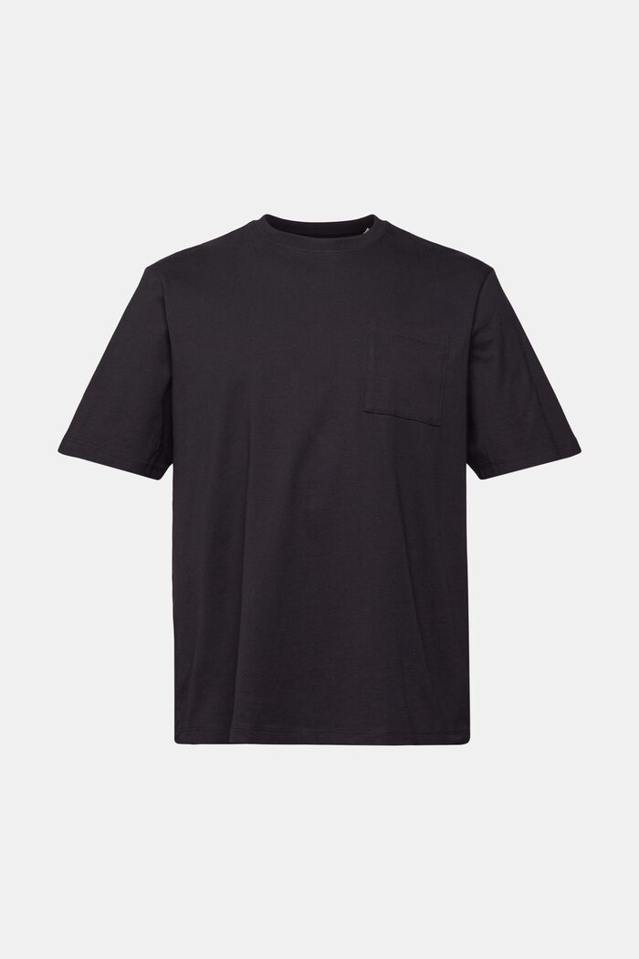 Žerzejové tričko, 100 % bavlna, BLACK, detail image number 6