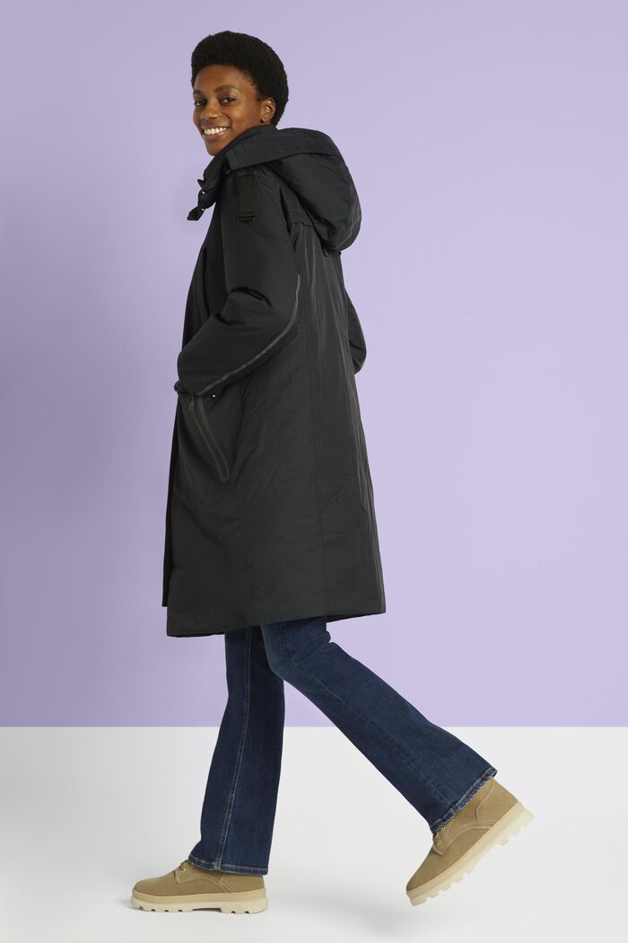 Zateplený kabát ve stylu parky, BLACK, detail image number 3