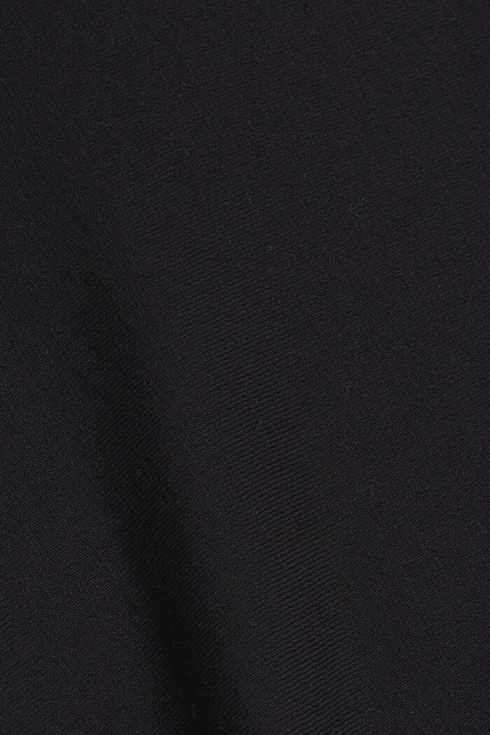 Oversize pulovr s rolákem, z materiálu LENZING™ ECOVERO™, BLACK, detail image number 4