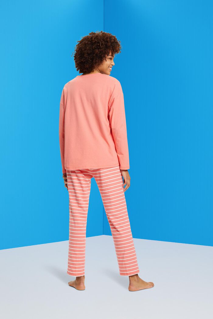 Dlouhé žerzejové pyžamo, CORAL, detail image number 2