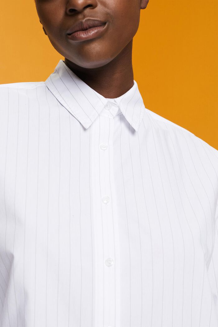 Pruhované košilové šaty, 100% bavlna, WHITE, detail image number 2