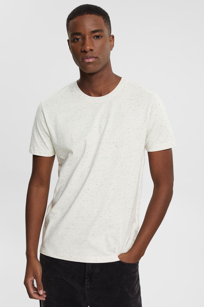 Žerzejové tričko se skvrnitým vzorem, WHITE, detail image number 0