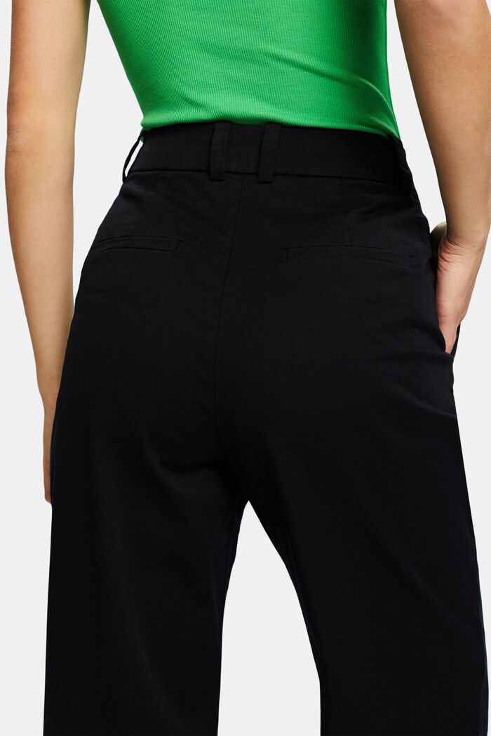 Kalhoty chino se širokými nohavicemi, BLACK, detail image number 4
