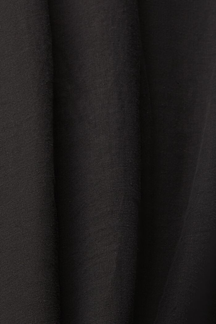 Šaty ze 100% lnu, BLACK, detail image number 4