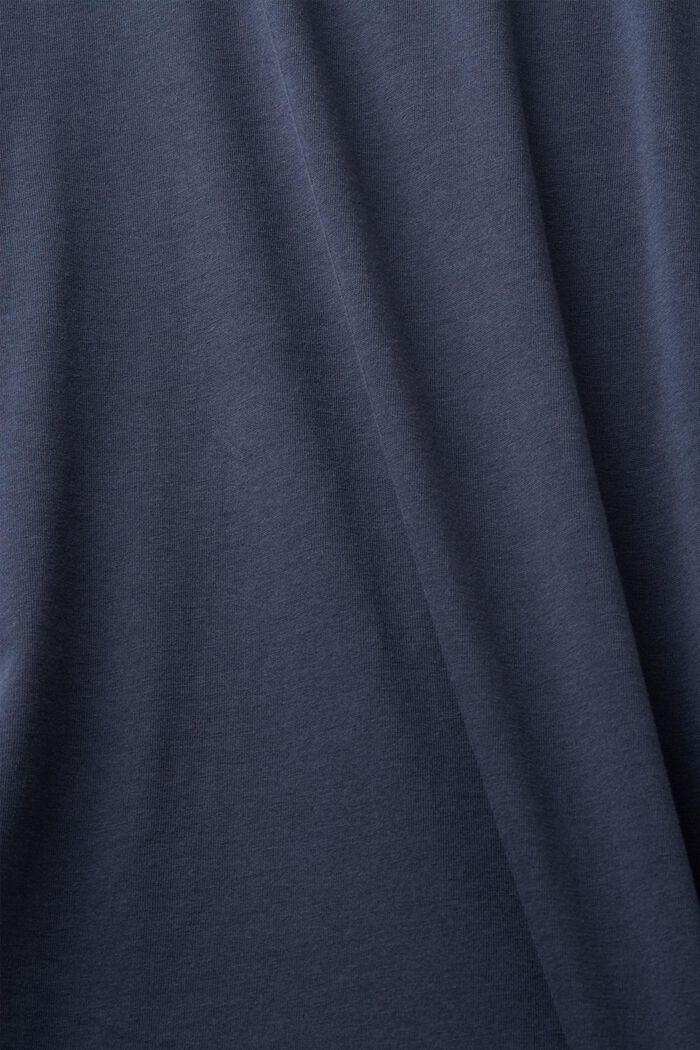 Žerzejové tričko s kulatým výstřihem, 100% bavlna, PETROL BLUE, detail image number 5