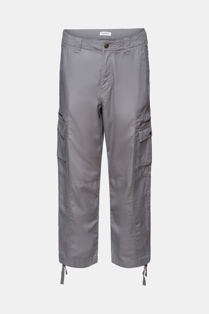 Keprové cargo kalhoty s rovnými nohavicemi, MEDIUM GREY, detail image number 6
