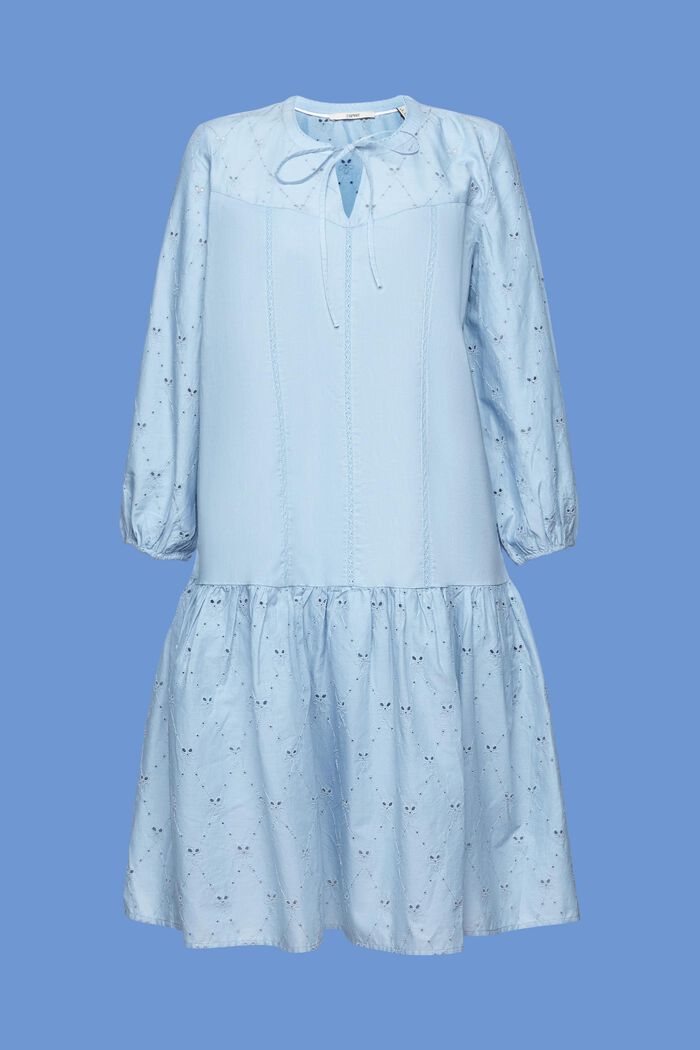 Vyšívané šaty, 100% bavlna, LIGHT BLUE LAVENDER, detail image number 5